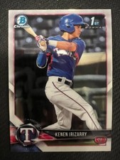 2018 Bowman Draft Chrome - Kenen Irizarry RANGERS 1st Rookie Prospect #BDC-140