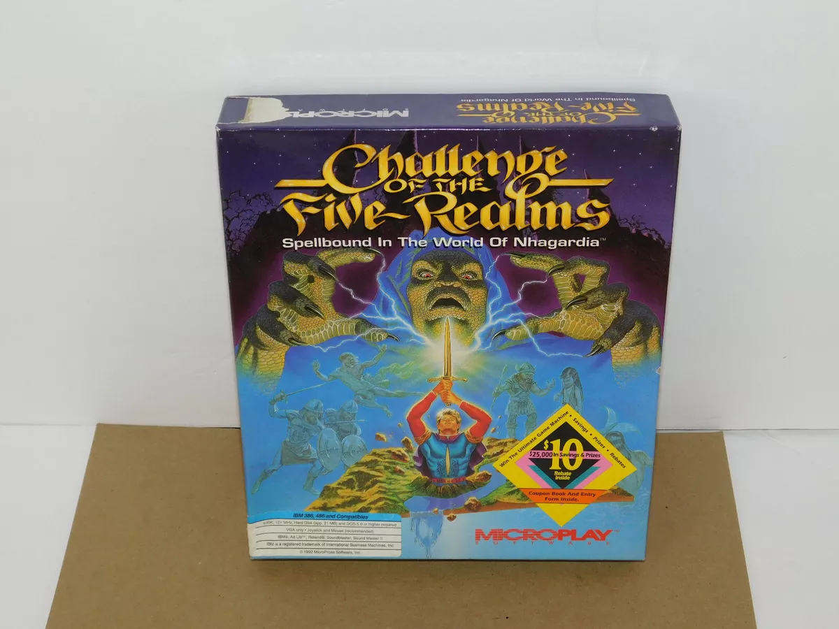 Challenge of The Five Realms MicroPlay Spellbound World Nhagardia 3 1/4 IBM  PC