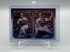 2024 Topps Update Series #US270 ANTHONY MOLINA & EVAN JUSTICE RC RAINBOW FOIL