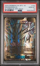 PSA 10 Magnamon X-Antibody SP SEC Gold Digimon Serial No. 001 Chinese