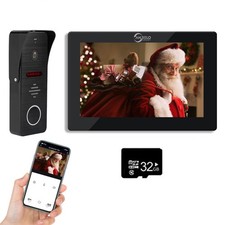Wired Video Doorbell Apartment Intercom System with 1080P HD Camera,7 Inch To...