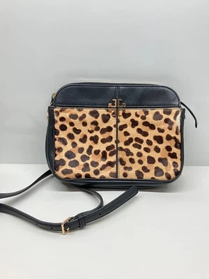 TORY BURCH Sac Bandoulière Cuir Véritable Harako À Logo Léopard Pour Femmes - Photo 1/4