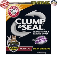 Clumping Cat Litter Odor Elimination Dust Free 28 lb Multi-Cat Formula New 1.30 per pound