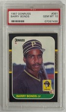 1987 DONRUSS #361 BARRY BONDS PSA 10 ROOKIE 07097498