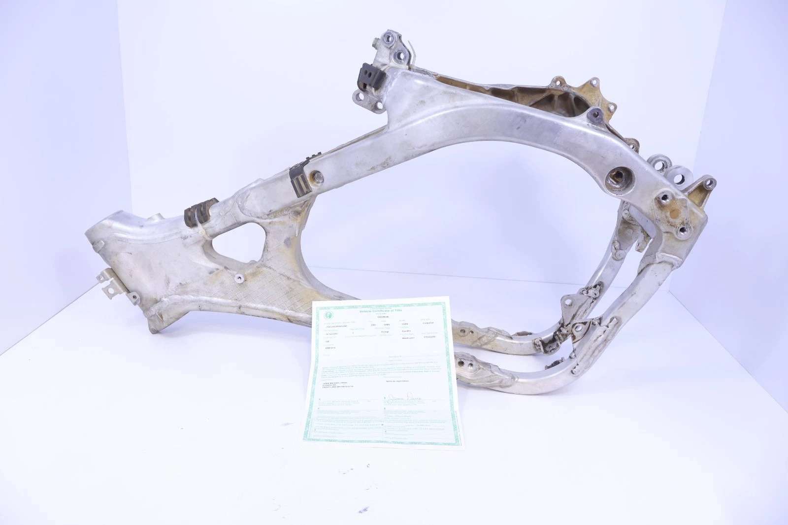 06-09 Yamaha YZ450F Frame Main Chassis with Clean Clear T1TLE Straight OEM