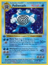 Pokemon Poliwrath (13/102) Base 1ED HP HOLO- 1st Edition on eBay