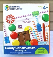 Learning Resources Candy Construction Building Set 92 Pc STEM Holiday Christmas