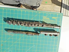 Vint W.T. Armstrong 104 # Silver Musical Instrument Flute Elkhart Ind no case