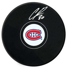 Cayden Primeau Autographed Montreal Canadiens Puck NO TARIFFS