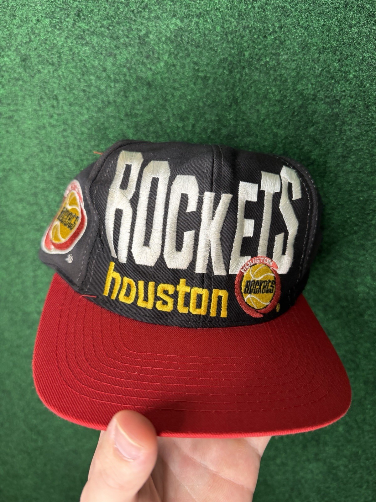 Rare Vintage 90s Logo 7 Houston Rockets Snapback Hat