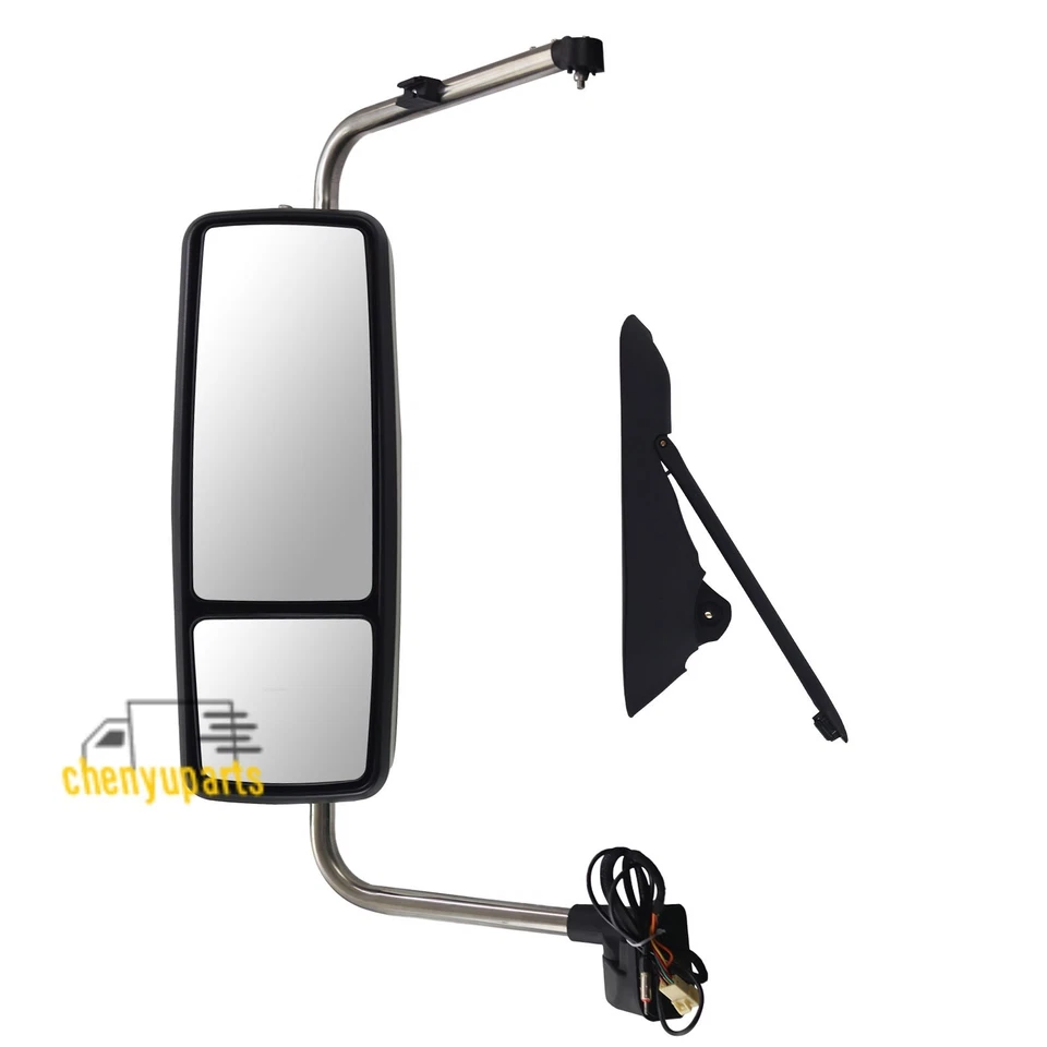 Белое дверное зеркало с подогревом для 2013-17 International Harvester Prostar левая сторона - Изображение 3 из 4