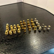 Vintage Gillette Old Type Ball Ends & Necks/Gold & Nickel Plated/336 grams