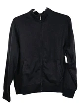 NWT Amazon Essentials Men's XL Black Mock Neck Fleece Zip Up