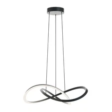 AFX Lighting Celeste 24" LED Pendant, Black/White - CLSP24LAJUDBK