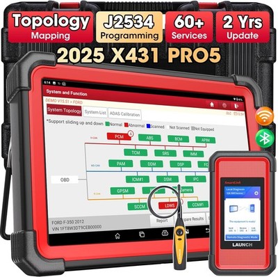 2025 LAUNCH X431 PRO 5 PAD V+ Car Diagnostic Scanner Tool Programming Key Coding