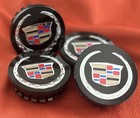 4x Cadillac ATS CTS DTS SRX STS XLR XTS 67mm Wheel Center Caps Black Multicolor