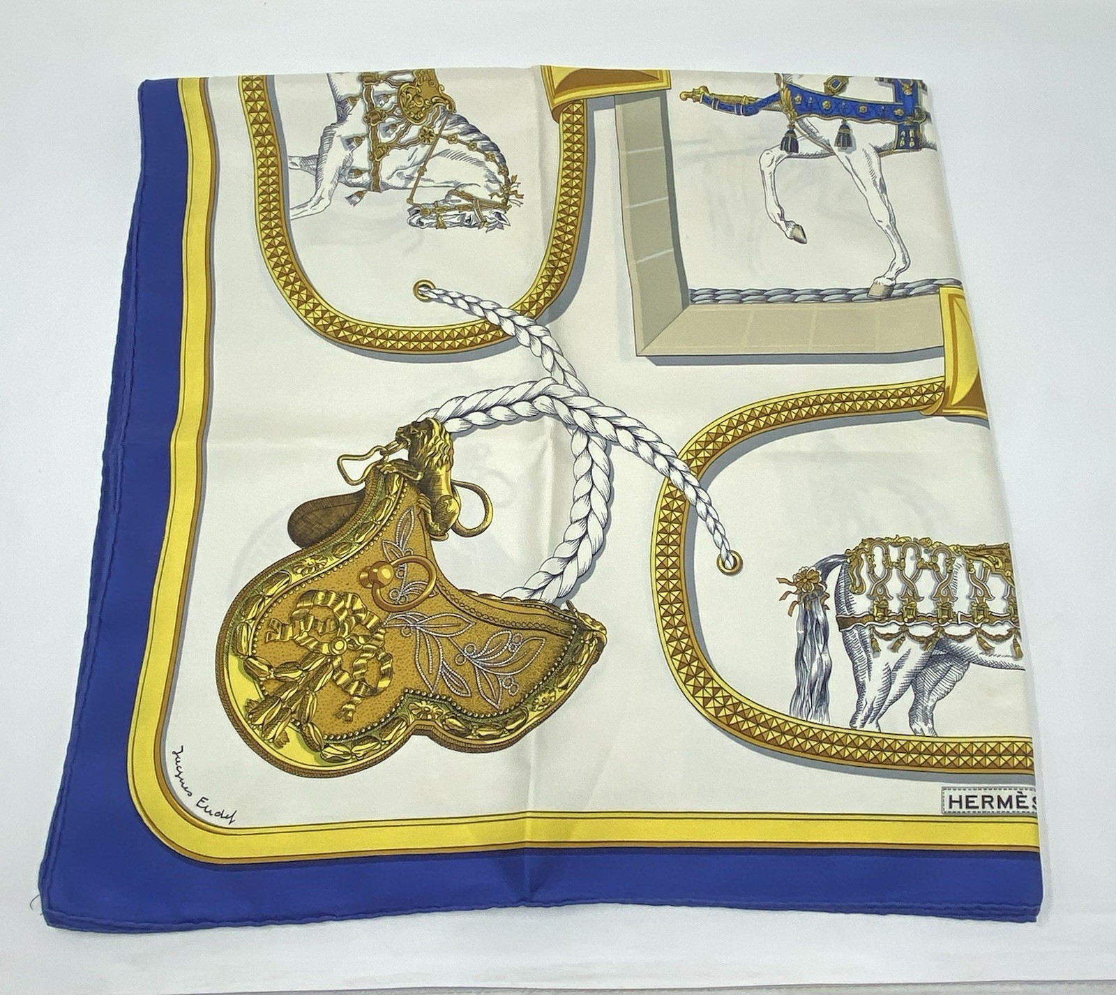 Hermes Silk Scarf Carre 90 Grand Apparat by Jacques Eudel Vintage image 6