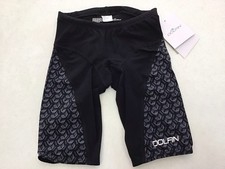New Dolfin Men's Black Geometric Competition Jammer Size 18 Swimsuit  T4-13 