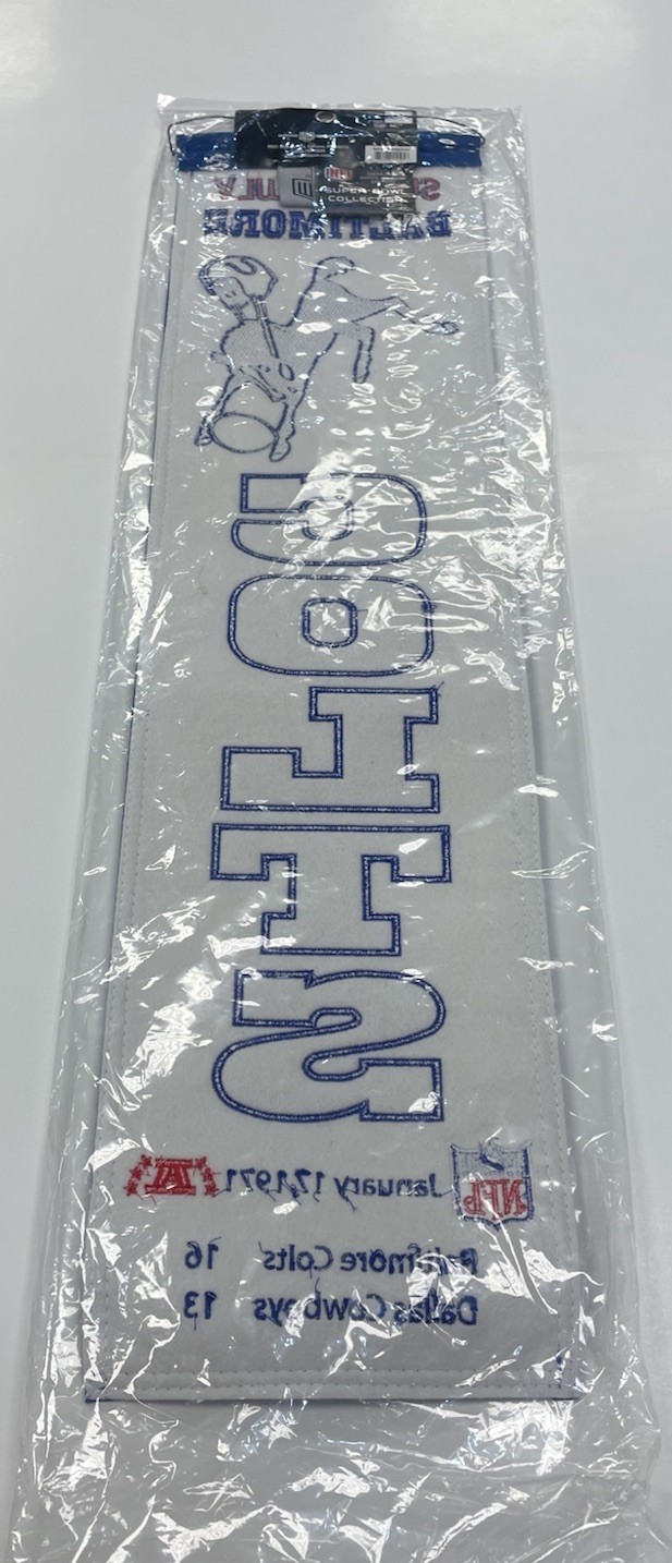 Baltimore Colts NFL Super Bowl V (5) Winning Streak Embroidered Heritage Banner