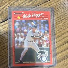 Donruss 1990 Wade Boggs #712 Error Red Sox All-Star Game Base Set Baseball Card 