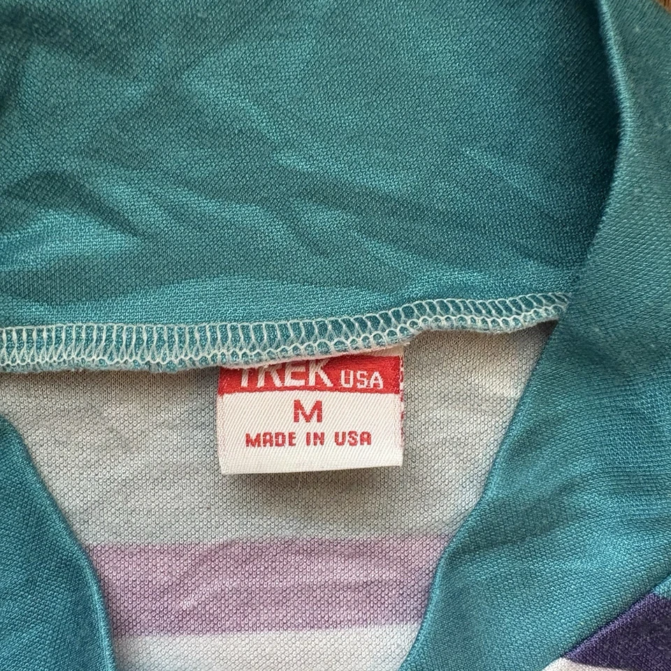 Camiseta deportiva de ciclismo TREK USA para hombre 1/2 media cremallera mediana RARA DE COLECCIÓN AÑOS 80 90 Foto 4 de 4