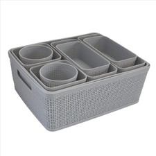 10 Piece Organizing Set Multiple Size Bins Multipurpose Office Desk ...