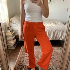 Victoria's Secret PINK ORANGE Lounge Pant Small Logo Sweatpants