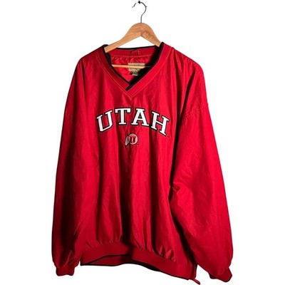 Vesi Sportswear Utah Utes NCAA Jacke Herren Gr. XXL Rot Logo Pullover Freizeit