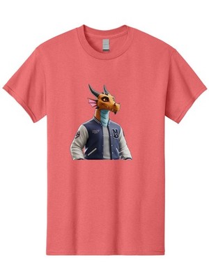 Dragon-Varsity-Jacket-1 Mens Graphic Tee, 100% Cotton, Casual Summer Wear