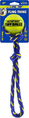 Fling Thing Dog Ball on Rope Toy, 12'' Tennis Ball Rope for Fetch