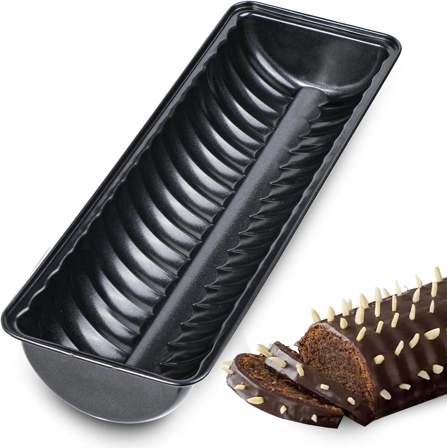 13 X 4 Inch Almond Cake Pan Non-Stick Carbon Steel Loaf Baking Pan Rehrucken Cak