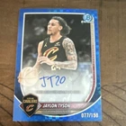 Topps 2025-26 Bowman Chrome U Jaylon Tyson BCA-JN Blue Auto 077/150