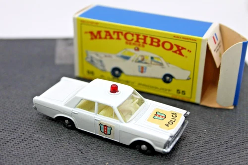 VINTAGE MATCHBOX LESNEY No.55  Police Car  ORIGINAL BOX 1960's Mint Grade