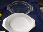 Vintage Pyrex 045 Golden Snowflake Milk Glass Casserole Dish w/ 945-C Lid