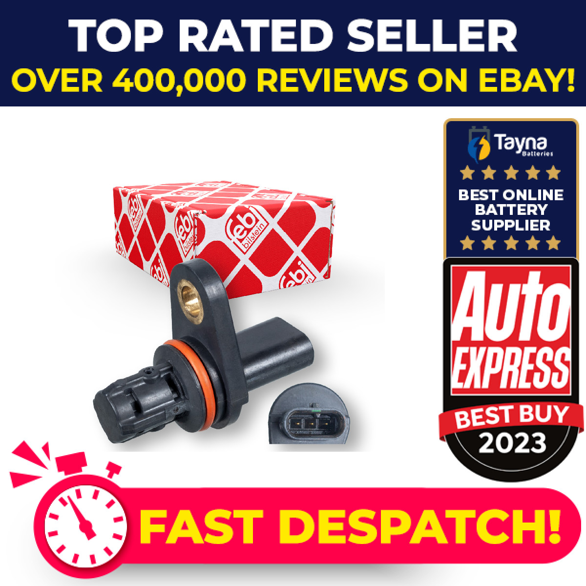 Camshaft Position Sensor fits VAUXHALL ASTRA J 1.6 Exhaust Side 09 to 20 Febi