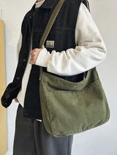 Casual Hobo Crossbody Shoulder Bag for Women and Men Large Purse Messenger Bag