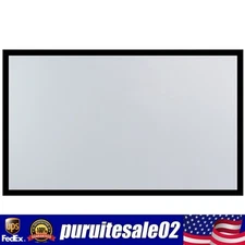 135" High-Definition Projector Screen with Sturdy Alloy Frame