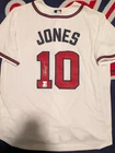 Chipper Jones Atlanta Braves Signed Replica Jersey Large Fanatics Mlb Holo