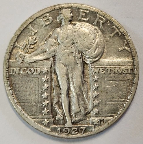 1927 Standing Liberty Quarter.  XF