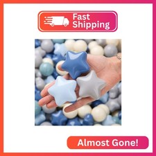 TRENDPLAY Star Ball Pit Balls for Toddlers - 200 Count Star Balls Different Shap