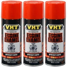 VHT High Temp Paint VHTSP123 (3-PACK); Engine Enamel 11oz Chevy Orange 550°F