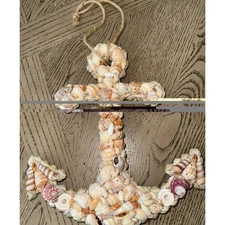 Handcrafted Sea Shell Anchor 13" Beach Seashore Coastal Nautical Hanging Decor
