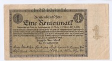 GERMANY 1 rentenmark 1923 Rare!!!