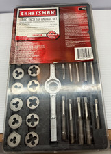 Sears Craftsman Tools 37 Piece SAE Inch Tap Die Set Model 9 52343 Complete