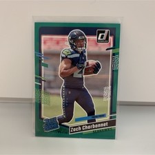 Panini Donruss 2023 Rated Rookie Press Proof Green Zach Charbonnet #392 Seahawks