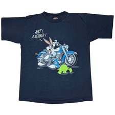 Vintage 90s Harley Davidson Bugs Bunny T-Shirt Sz L Single Stitch Made In USA