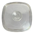 Vtg Pyrex A7C Glass Lid Clear 7" Square Corning Ware Casserole Cover