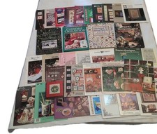 Lot of 35 Vtg Cross Stitch Design Patterns Bo...