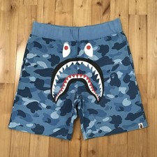 BAPE HONEYCOMB camo shark sweat shorts A Bathing Ape Size XL