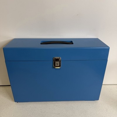 Vintage Extendable File Box Document Storage Carrier Portable Latch No Key